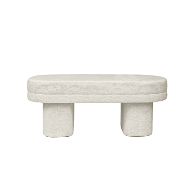 45cm Taupe Chenille Bench