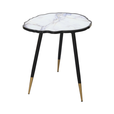 62.5cm White and Grey End Table